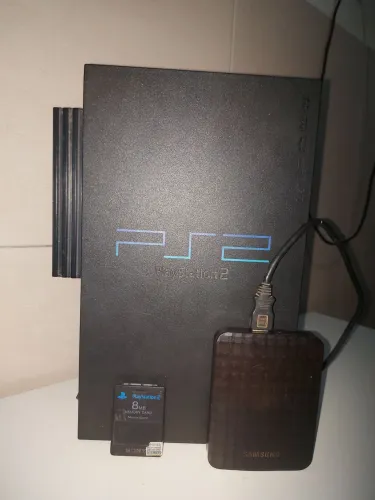 PS2 Fat Tijolão Série 50001 Leitor Perfeito + HD + Memory Card