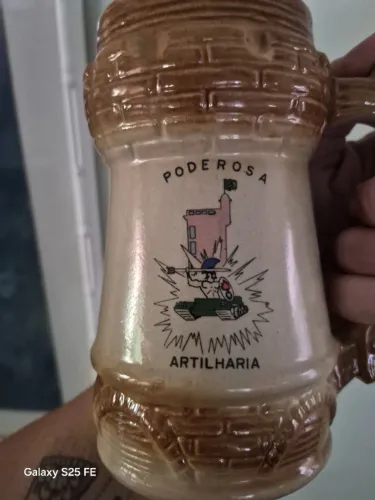Caneca de chopp de cerâmica vintage comemorativa da empresa "Canecas São Joaquim"
