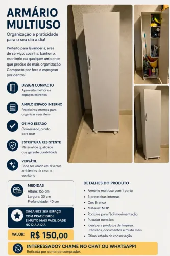 Armário Multiuso Lavanderia