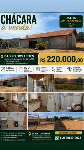 ? CHÁCARA NOVA À VENDA - BAIRRO DOS LEITES
