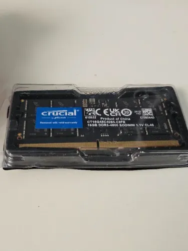 Memória Crucial 16GB DDR5 4800MHz Notebook - Possível defeito/intermitência