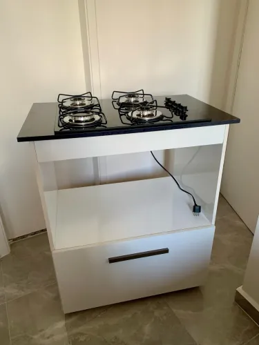 Fogão coocktop 4 bocas semi-novo + móvel de apoio