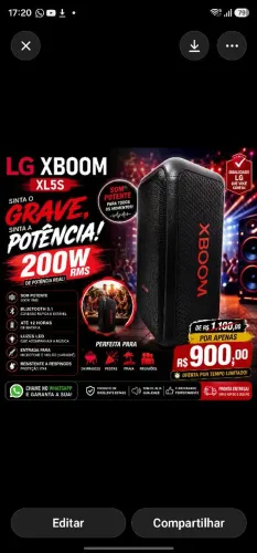 ? LG XBOOM XL5S - 200W RMS | SOM POTENTE! ?