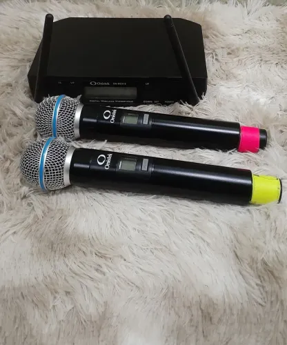 Microfone sem fio duplo 