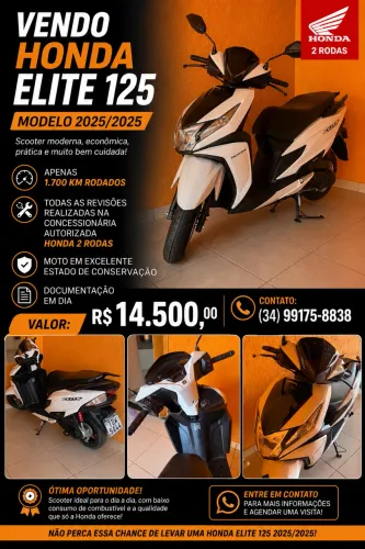 Moto Honda Elite 2025/2025