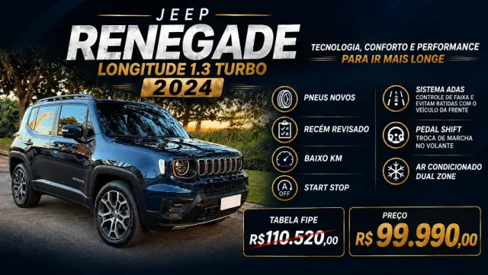 Jeep Renegade Long. T270 1.3 TB 4X2 Flex Aut. 2024