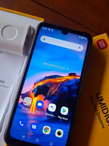 Celular UMIDIGI Bison Pro 128gb 8/RAM Zerinho, Muita Resistência a queda e água, completo