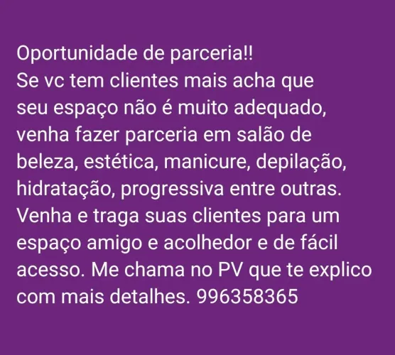 Oportunidade de parceria