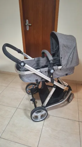 Carrinho de Bebê Safety 3 em 1 - Cinza