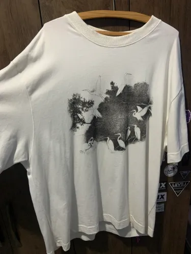 Camiseta boxy barra crew