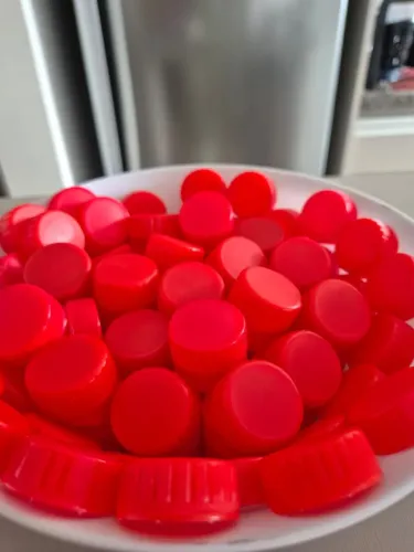 Tampas PET Recicladas - Kit 100 Unidades - Ideal para Artesanato, DIY e Reutilização