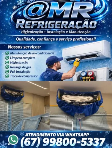Manutenção e instalação e higienização de ar condicionados 