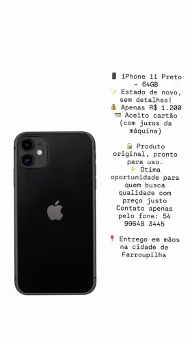 iPhone 11 semi novo 