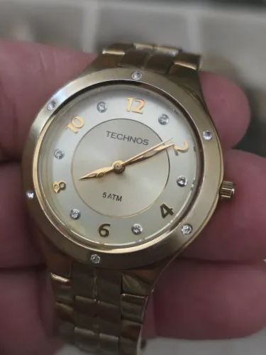 Relógio Technos feminino dourado vintage original novo Quartz calibre Miyota japonês