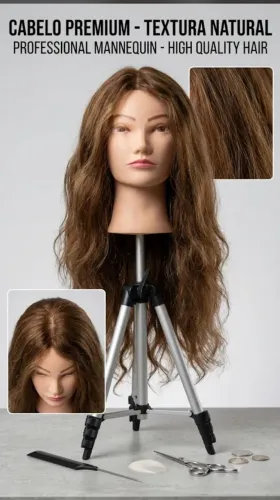 Peruca Lace Cabelo Humano Natural - Conservada e de Alta Qualidade