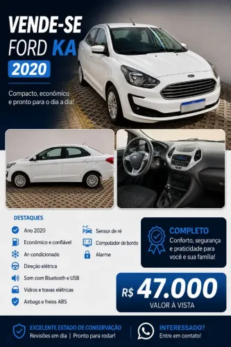Ford KA+ Sedan 1.0 Tivct Flex 4P 2020