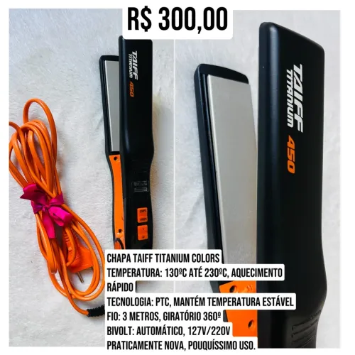 Chapinha / Prancha Taiff Titanium Colors
