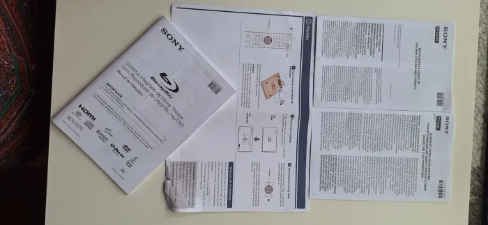 Manual original Sony sistema integrado para home theater Bluetooth ray