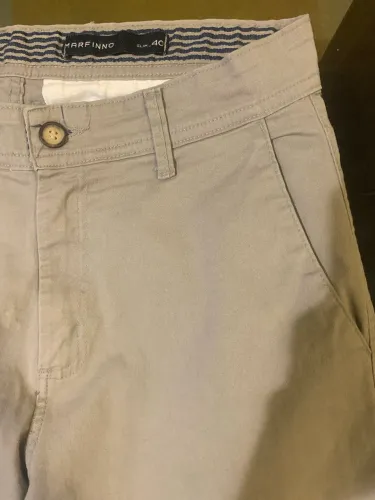 Calça Reta Marfino Cinza - n.42