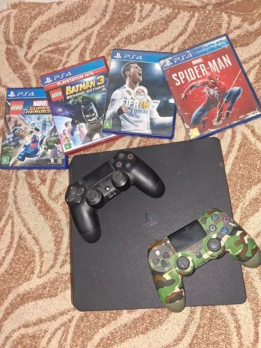 Playstation 4 Fat 1TB + Jogos + 1 controle (não original)