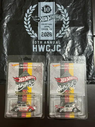 Hot Wheels Kawa Bug A Convenção Japão 2026. Autografadas pelo designer.