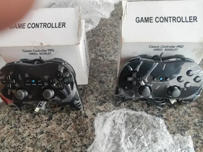 Kit 3 Controles Classic Controller Pro Para Nintendo Wii / Wii U