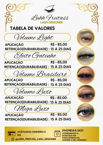 Promoção Cílios por 85 reais