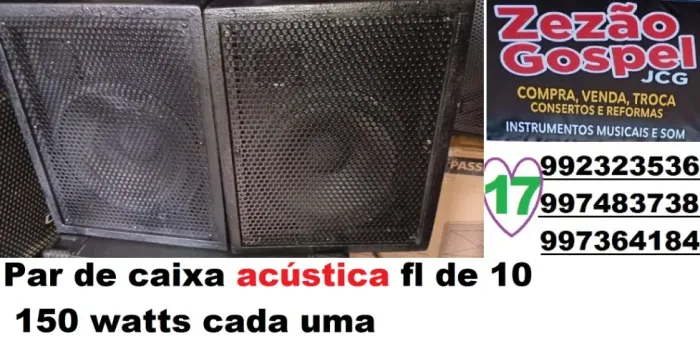 Par de caixas acústica falante de 10 150 watts cada uma