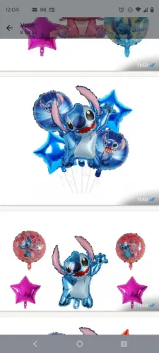 Kit com 5 balões decorativos lilo festa de aniversário