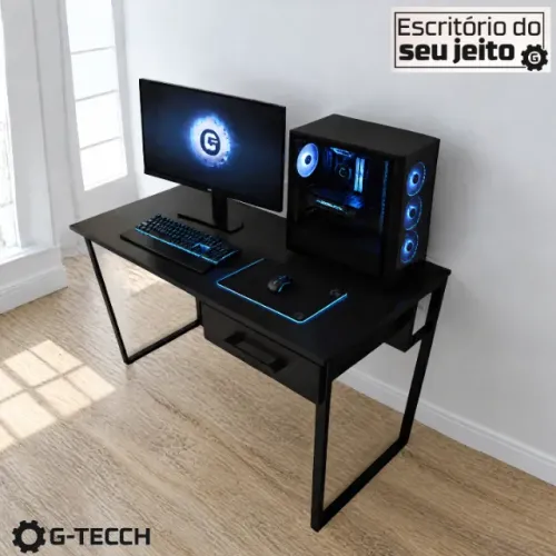 Birô com Gaveta 1M Mesa de Escritório Multiuso Industrial para Computador Notebook Estudo