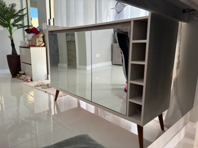 Armário Espelhado MDF - Buffet/Adega