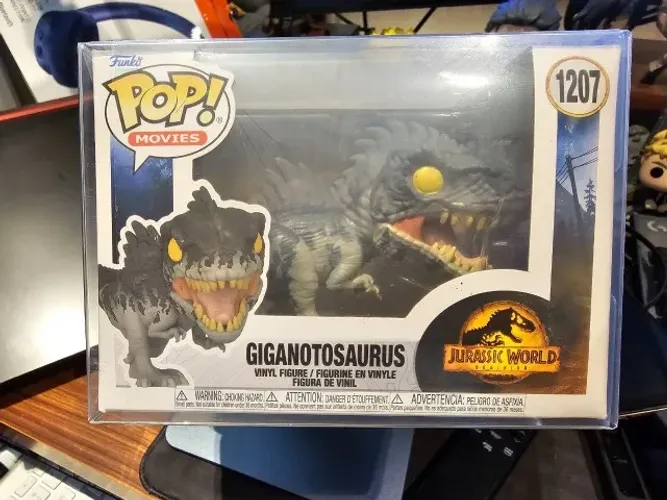 Funko Pop Giganotosaurus 1207 Jurassic World Dominion com Protector