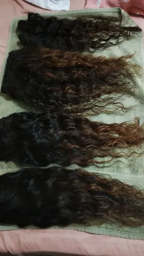 Cabelo 100%humano morena iluminada, já telado, pronto pra usar,280 g 45/50,bem sedoso