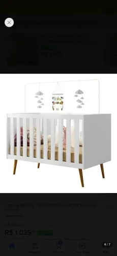 Berço que vira mini cama