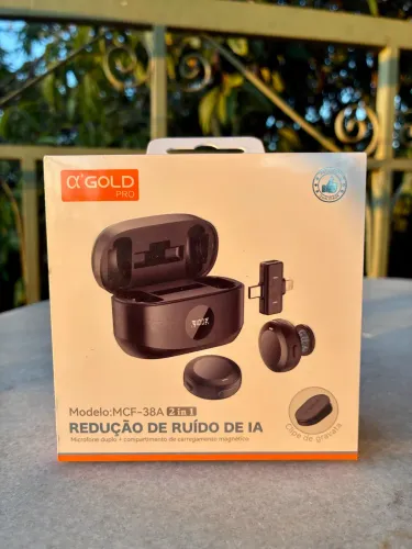 Microfone De Lapela Sem Fio Reducao De Ruido IA C Lightning  - Produto Novo