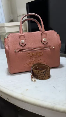 Bolsa Saad Originals Couro Rosado com Alça Exclusiva