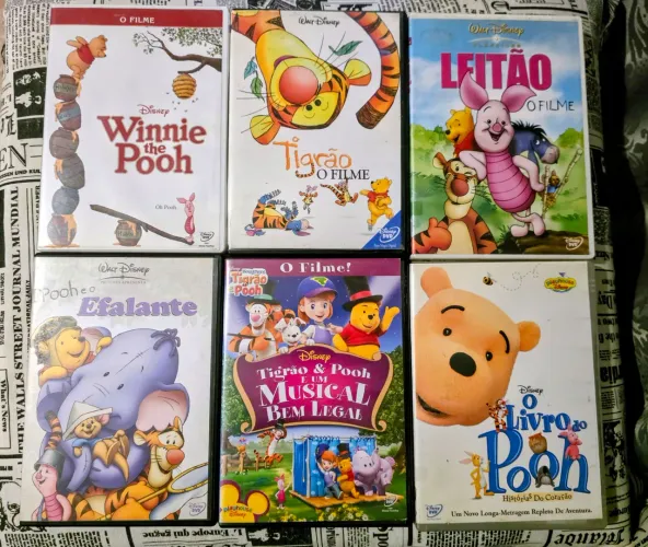 Lote DVDs O Ursinho Pooh - Winnie The Pooh, Tigrão O Filme, Leitão O Filme