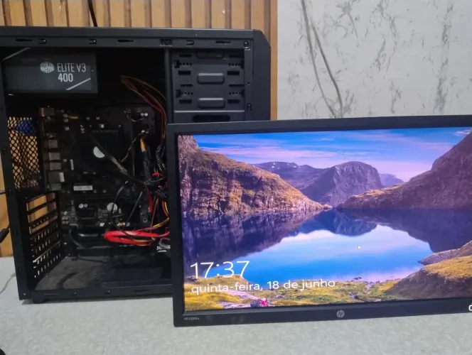 Pc Completo com Monitor HP 20" - Pronto para uso