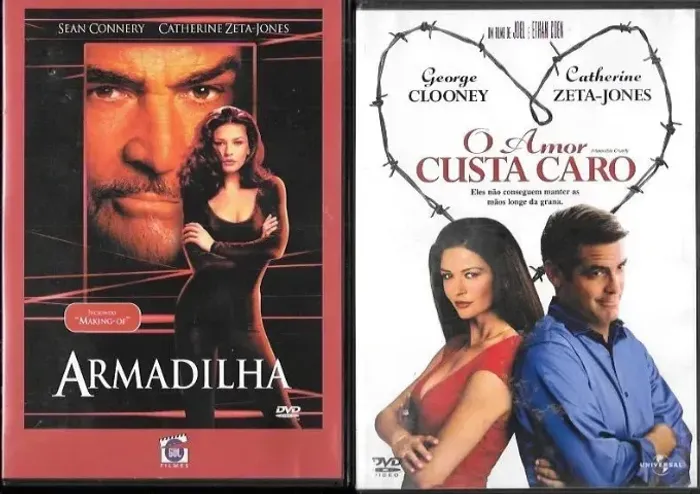 2 DVD da Catherine Zeta-Jones: Armadilha (c/ Sean Connery) + O Amor Custa Caro (dublado)