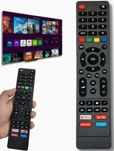 Controle Remoto Compatível com PHILCO BRITÂNIA Smart TV LCD LED 4K com Netflix Youtube Glo