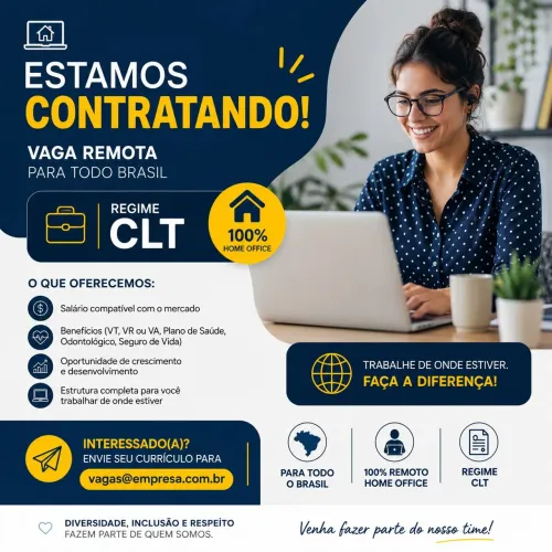 VAGA HOME OFFICE | CLT | TODO O BRASIL
