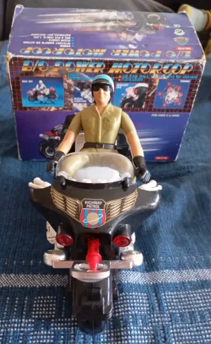 ( Não Liga ) Miniatura Moto Policial B/O Power Motorcop Anos 80