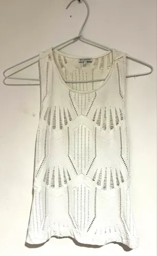 Blusa sem manga de tricô tam P Le Lis Blanc 