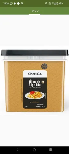 Óleo de algodão para fritura imersa 