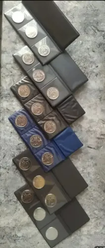 6 Set moedas Trio Axé (Soberbas) com estojos originais