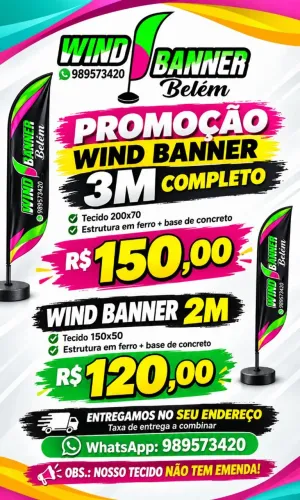 Wind banner Promoção 120,00