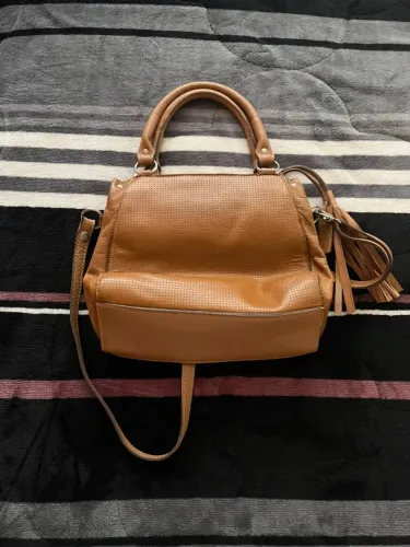 Bolsa Soulier em couro caramelo claro - excelente estado