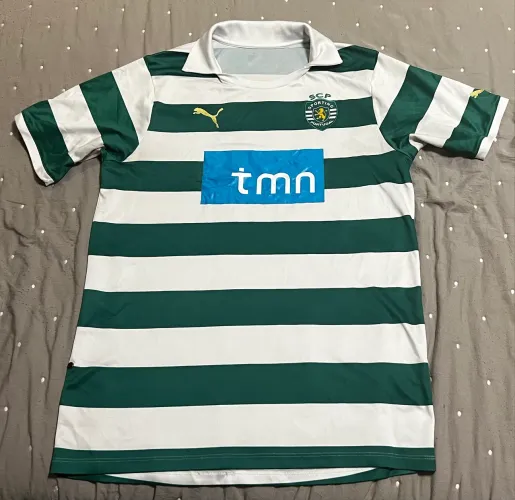 Camisa Sporting Lisboa Puma - bom estado, desgaste patrocínio traseiro