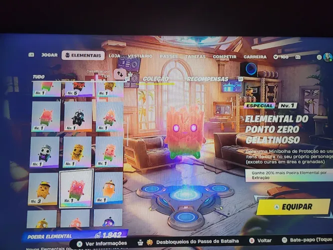 Elemental ponto zero gelatinoso fortnite