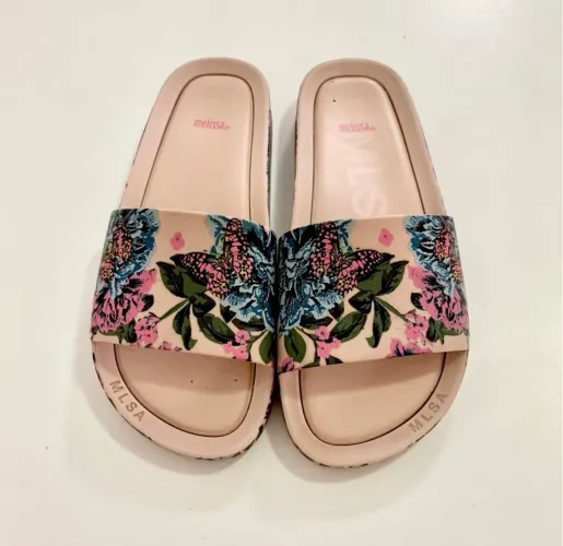 Slide Melissa - chinelo flores 